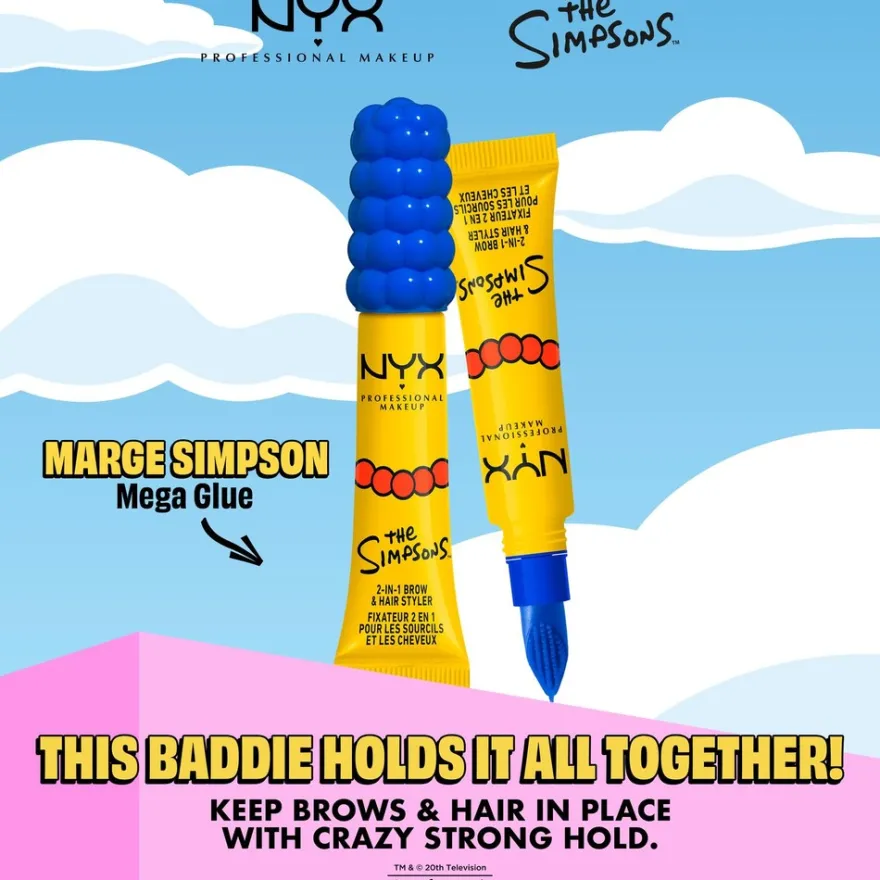 NYX Professional Makeup Simpsons Marges Mega Glue Trasnparent kulmageeli 7 ml