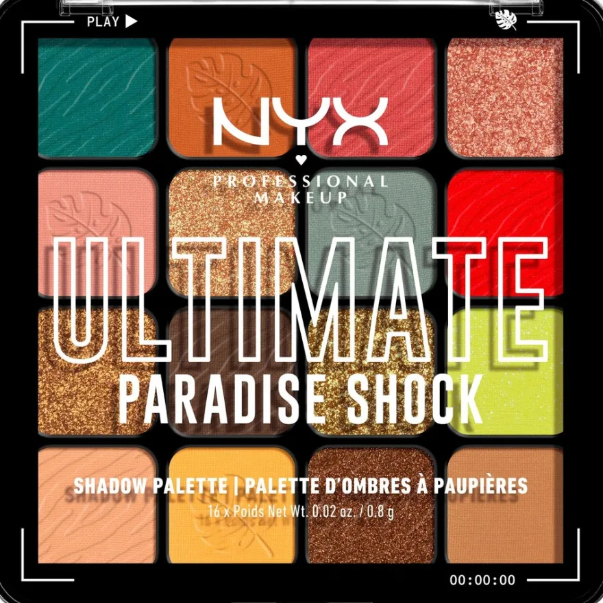 NYX Professional Makeup Ultimate Shadow Palette -luomiväripaletti 02W Paradise Shock 13,28 g