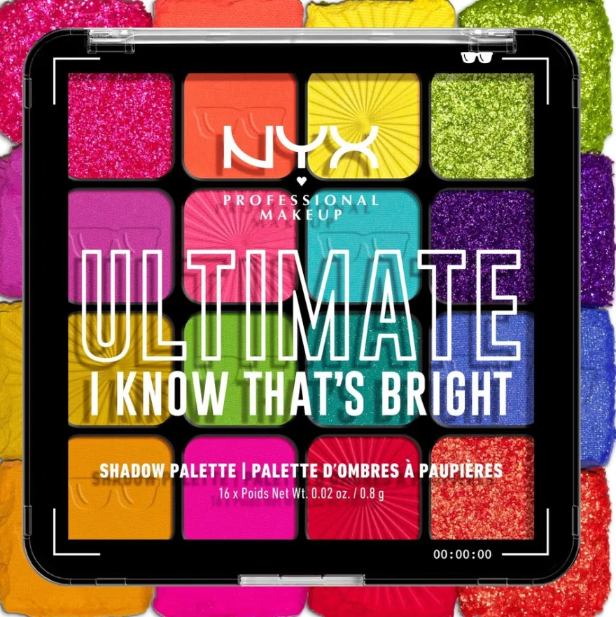 NYX Professional Makeup Ultimate Shadow Palette -luomiväripaletti 04W I Know That's Bright 13,28 g