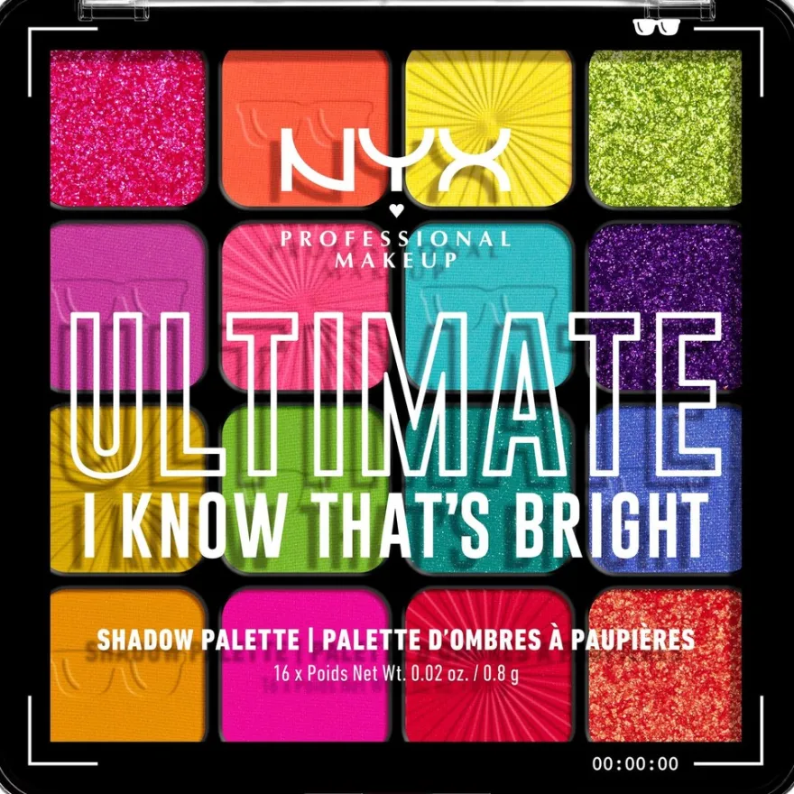 NYX Professional Makeup Ultimate Shadow Palette -luomiväripaletti 04W I Know That's Bright 13,28 g