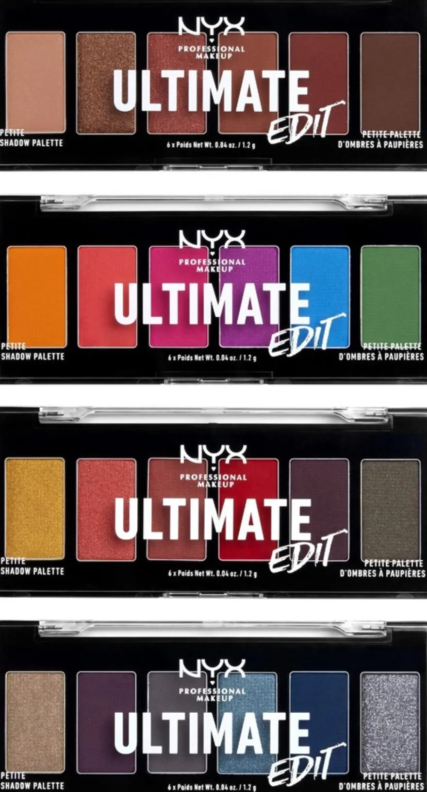 NYX Professional Makeup Ultimate Edit Petite Shadow Palette meikkipaletti 7,2 g