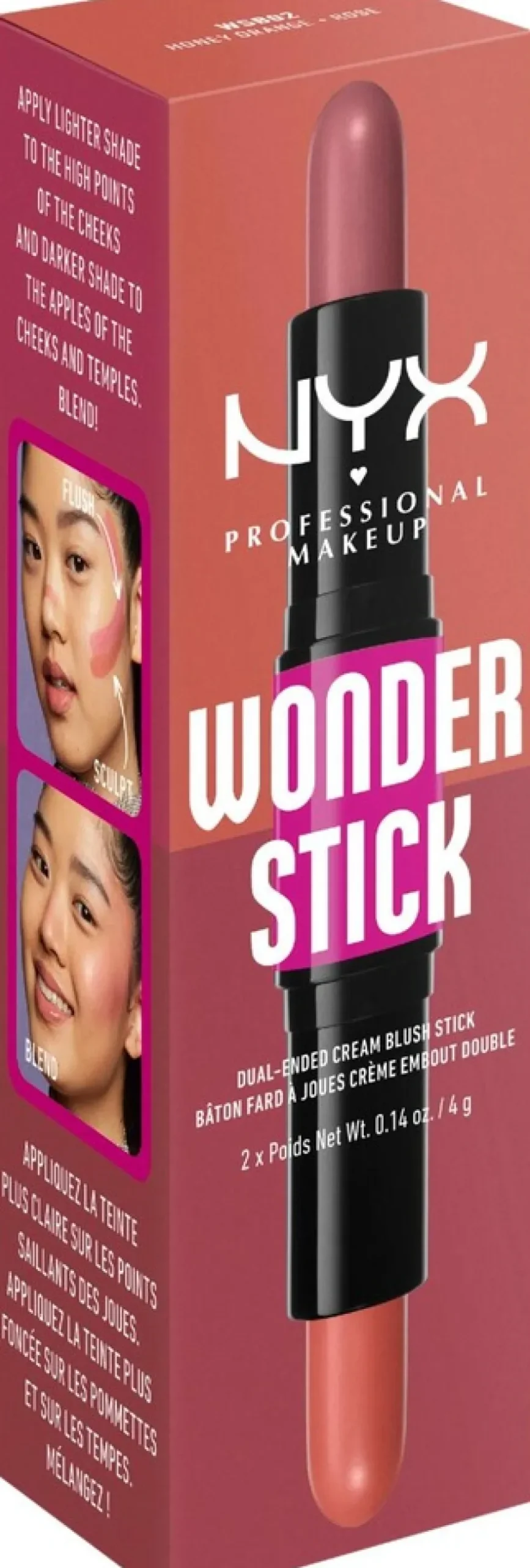 NYX Professional Makeup Wonder Stick Dual-Ended Cream Blush Stick poskipuna 4 g