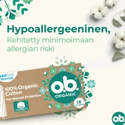 o.b.® Organic Normal 16 kpl