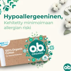 o.b.® Organic Normal 16 kpl
