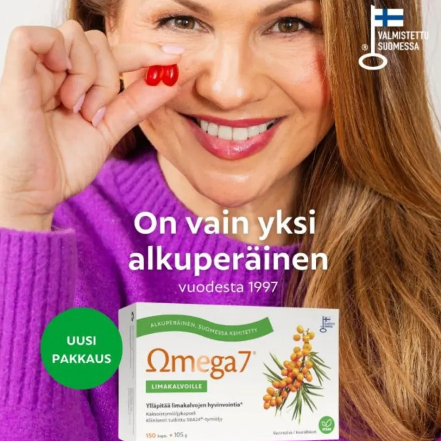 Omega7 SBA24® Kaksoistyrniöljy Limakalvoille 150 kaps