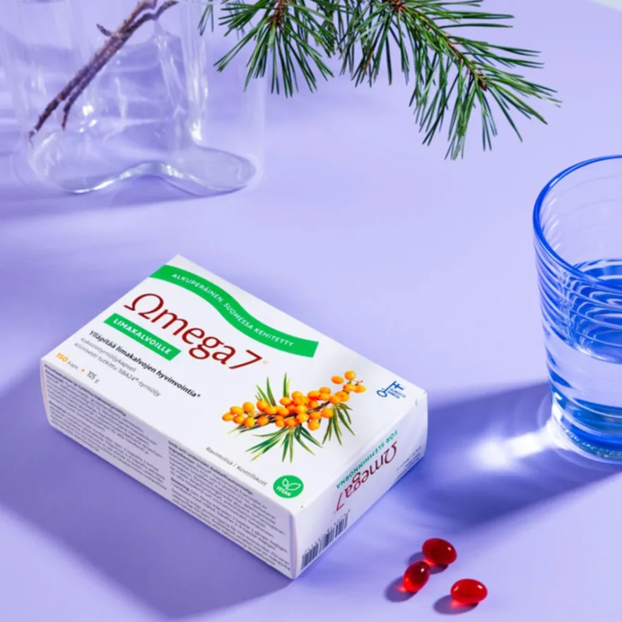 Omega7 SBA24® Kaksoistyrniöljy Limakalvoille 150 kaps