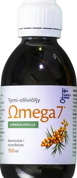 Omega7 SBA24® Tyrni-oliiviöljy Limakalvoille 150 ml