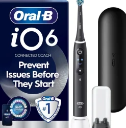 Oral-B iO6 Black Lava sähköhammasharja +matkakotelo + hammasharjateline + lisävaihtoharja