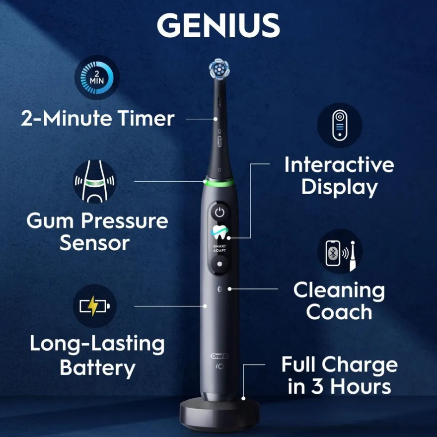 Oral-B iO9 Black Onyx sähköhammasharja + lisävaihtoharja