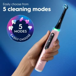 Oral-B iO5 Blush Pink sähköhammasharja +Travel Case+Refill Holder
