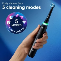 Oral-B iO5 Matt Black sähköhammasharja+matkakotelo+hammasharjateline
