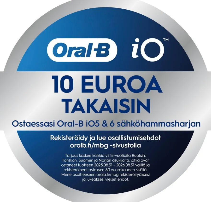 Oral-B iO5 Matt Black sähköhammasharja+matkakotelo+hammasharjateline