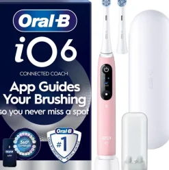 Oral-B iO6 Series Pink Sand Sensitive sähköhammasharja + lisävaihtoharja