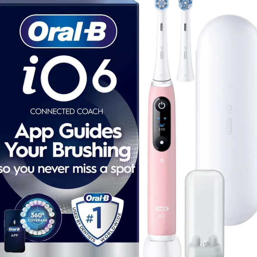 Oral-B iO6 Series Pink Sand Sensitive sähköhammasharja + lisävaihtoharja