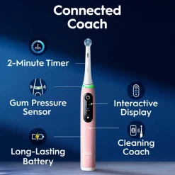 Oral-B iO6 Series Pink Sand Sensitive sähköhammasharja + lisävaihtoharja