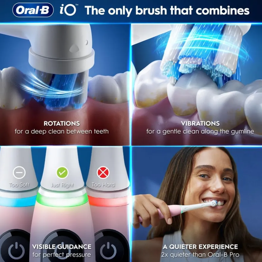 Oral-B iO6 Series Pink Sand Sensitive sähköhammasharja + lisävaihtoharja