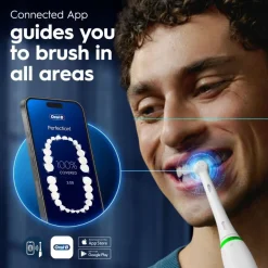 Oral-B iO9 White Alabaster sähköhammasharja + lataava matkakotelo + hammasharjateline + lisävaihtoharja