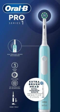 Oral-B PRO1 Turquoise sähköhammasharja + lisävaihtoharja
