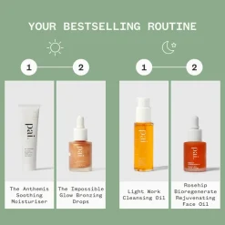 Pai Try Pai Kit Mini cleansing oil, moisturiser, bronzing drops & face oil aloituspakkaus 58ml