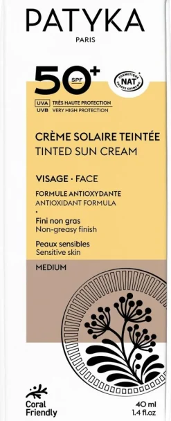 Patyka Sun Tinted Cream SPF50+ Medium 40ml