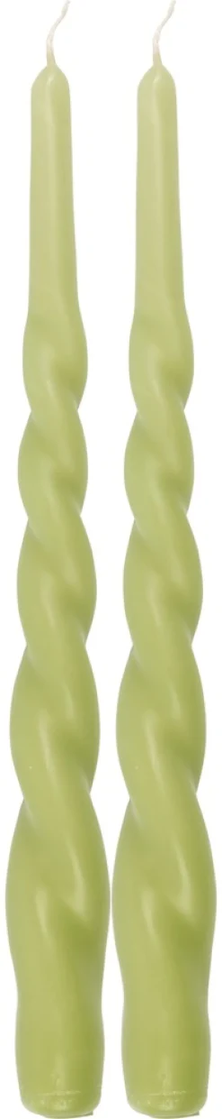 Pentik Kierre kruunukynttilä 28 cm 2 kpl/pkt, vihreä