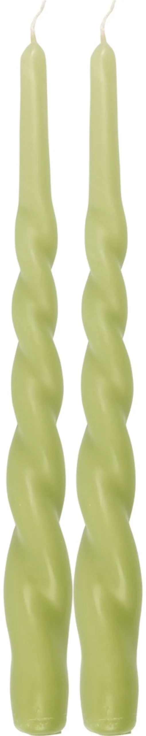 Pentik Kierre kruunukynttilä 28 cm 2 kpl/pkt, vihreä