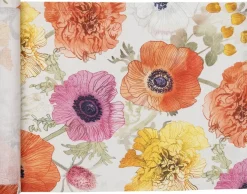Pentik Leinikki kaitaliina puuvilla-pellava 43x160 cm oranssi