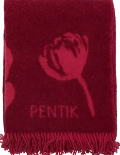 Pentik Lilia torkkupeitto 130x170 cm viininpunainen