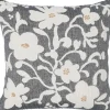 Pentik Ruusumalva jacquard tyynynpäällinen 45x45 cm tummanharmaa