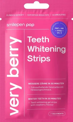Pop Teeth Whitening Strips - Very Berry -hampaiden valkaisuliuskat
