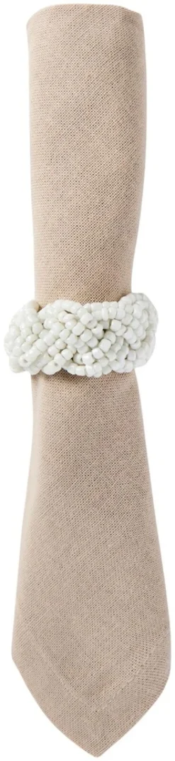 Portolino Living Beads serviettirengas 4 kpl valkoinen