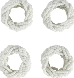 Portolino Living Beads serviettirengas 4 kpl valkoinen