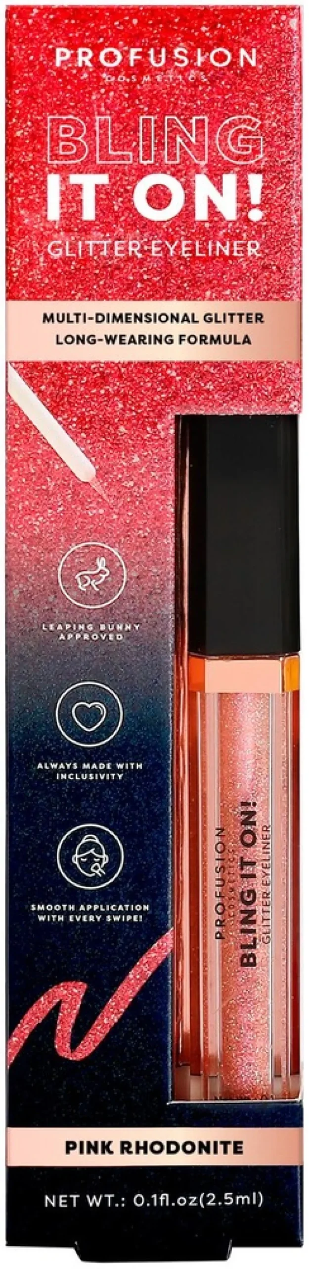 Profusion Cosmetics Bling It On Glitter Liquid Eyeliner rajausväri 2,5 ml