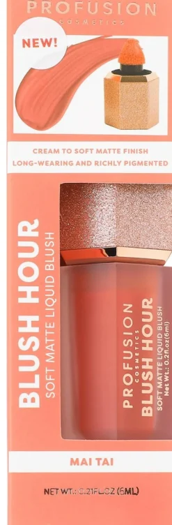 Profusion Cosmetics Blush Hour Soft Matte Liquid Blush nestemäinen poskipuna 6 ml