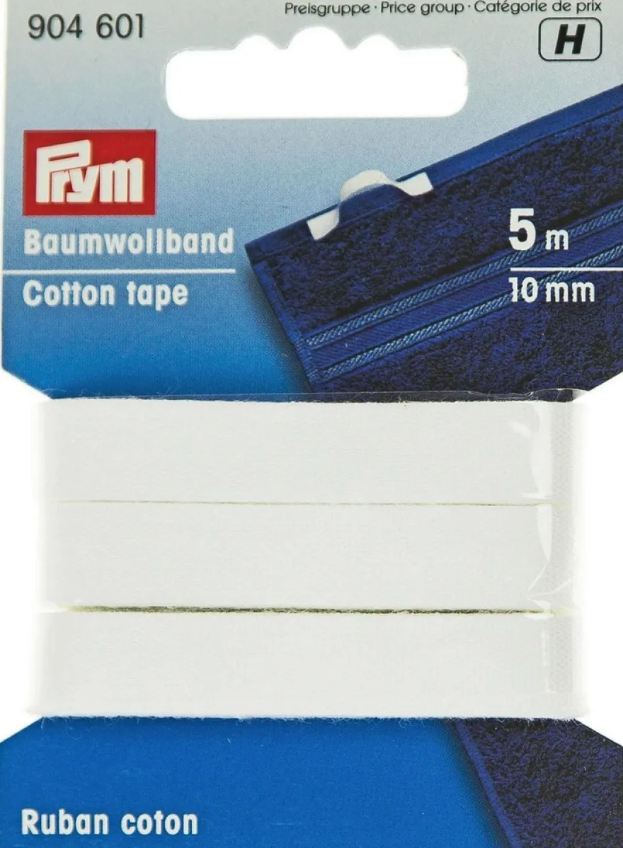 Prym kanttinauha puuvilla 10mm 5m valkoinen