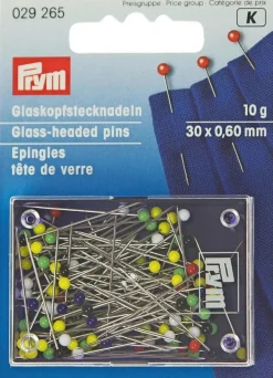 Prym lasipäiset nuppineulat 10g/pakkaus