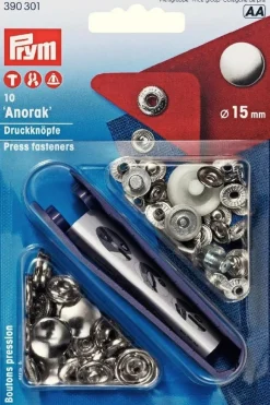 Prym painonappi 15mm 10kpl hopeanvärinen