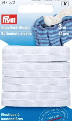 Prym reikäkuminauha 12 mm valkoinen 3 m/pakkaus