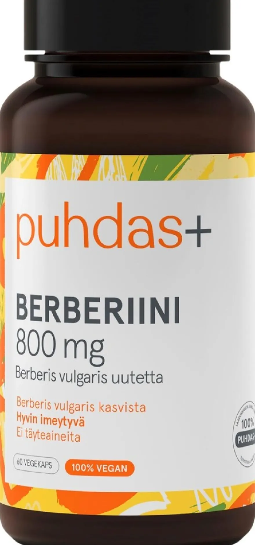 Puhdas+ Berberiini 800 mg 60 vegekaps