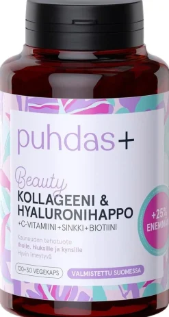 Puhdas+ Collagen&hyaluron 120+30kaps