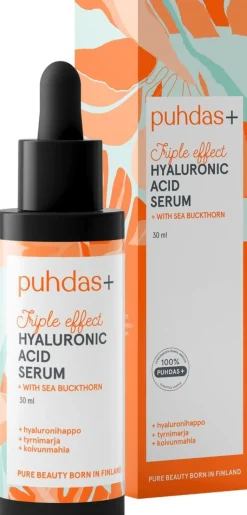 Puhdas+ Kolmitehoinen Hyaluronihapposeerumi + tyrnimarja 30 ml