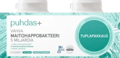 Puhdas+ Maitohappobakteeri 5 mrd tuplapakkaus 2x75kaps