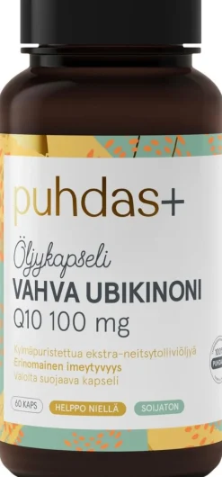 Puhdas+ Vahva Ubikinoni Q10 100 mg Öljykapseli 60 kaps