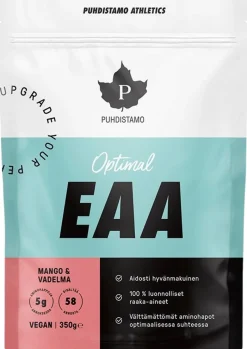 Puhdistamo Athletics Optimal EAA -jauhe Mango-Vadelma 350 g