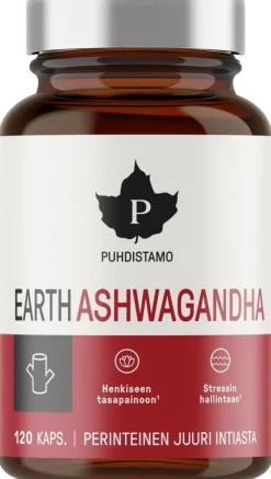 Puhdistamo Earth Ashwagandha 120 kaps.