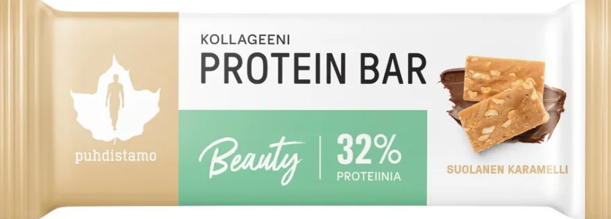 Puhdistamo Kollageeni Beauty proteiinipatukka Suolainen Karamelli 30 g