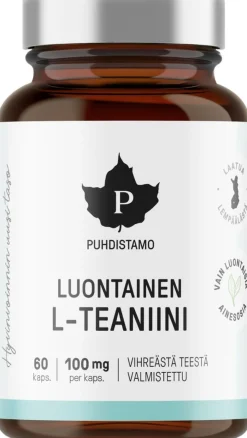 Puhdistamo Luontainen L-teaniini 100 mg 60 kaps