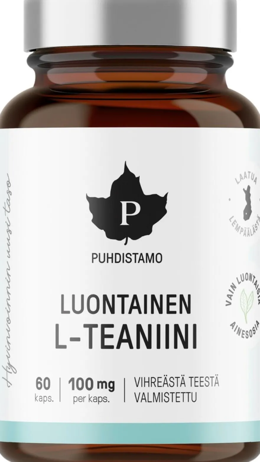 Puhdistamo Luontainen L-teaniini 100 mg 60 kaps