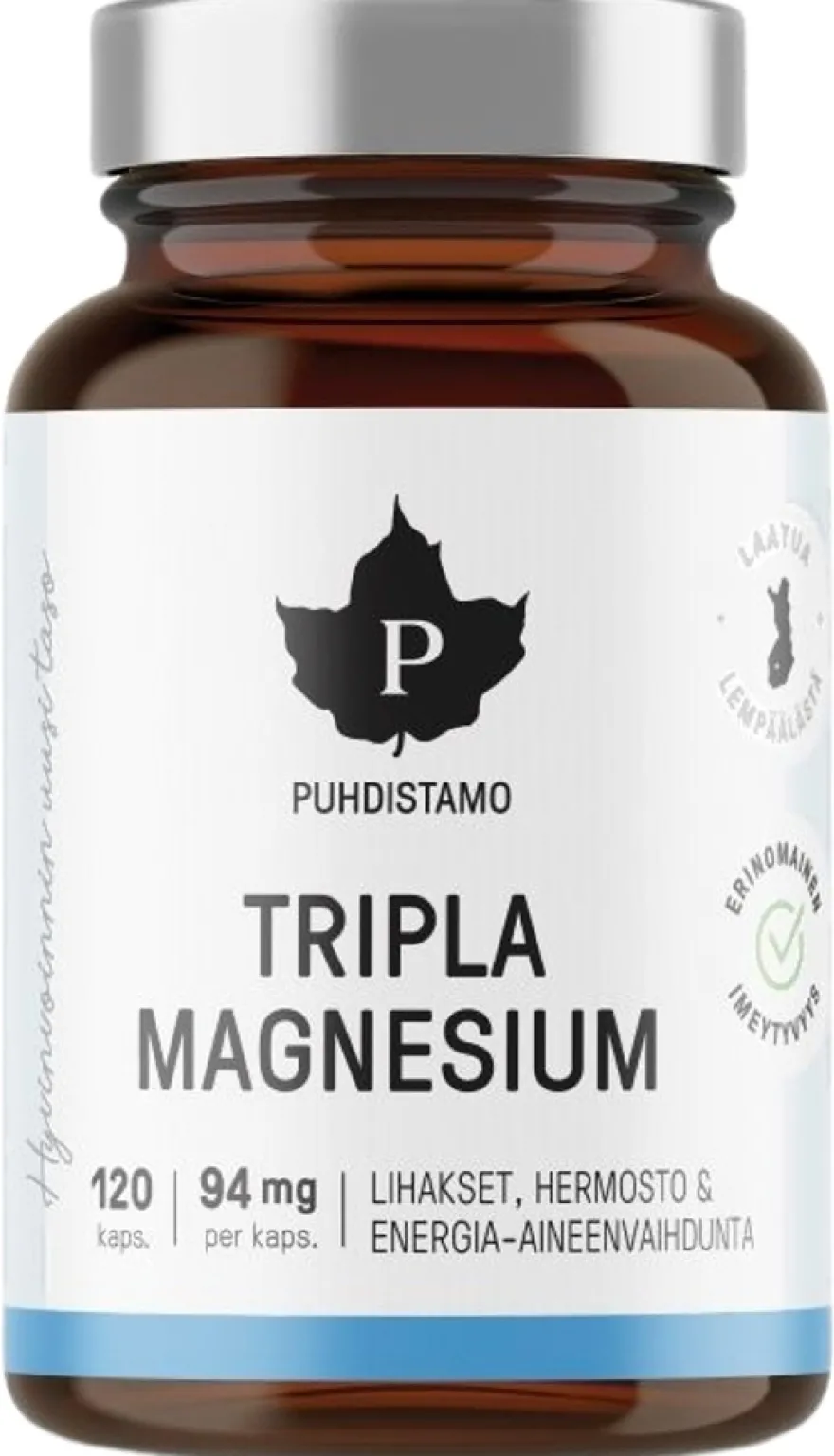 Puhdistamo Tripla Magnesium 120 kapselia