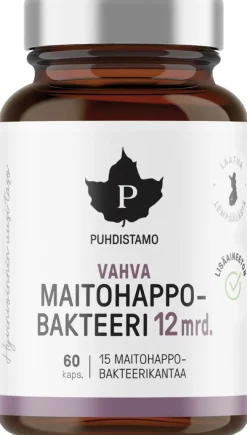 Puhdistamo Vahva Maitohappobakteeri 12 Mrd. 60 kaps